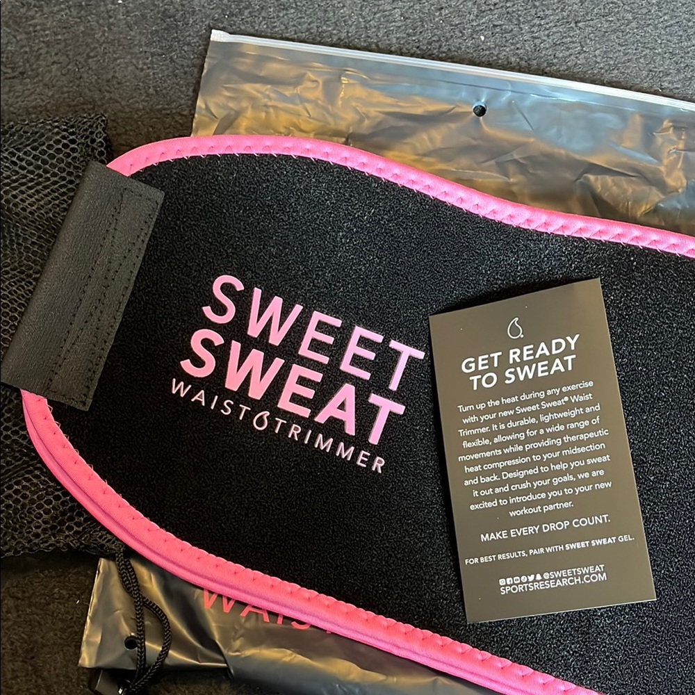 Sweet Sweat Waist Trimmer - Black and Pink